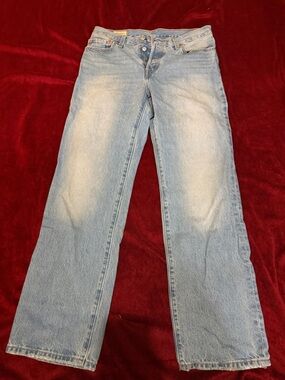 Levi's 501 Light Blue Button-Fly Jeans